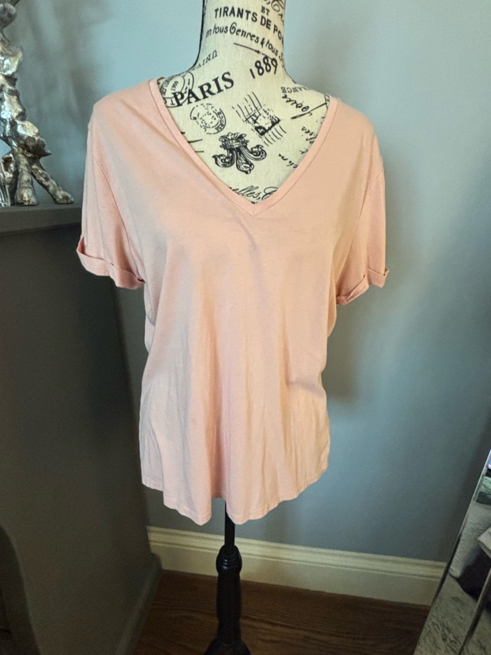 a new day Light Pink V-Neck Short Sleeve Tee